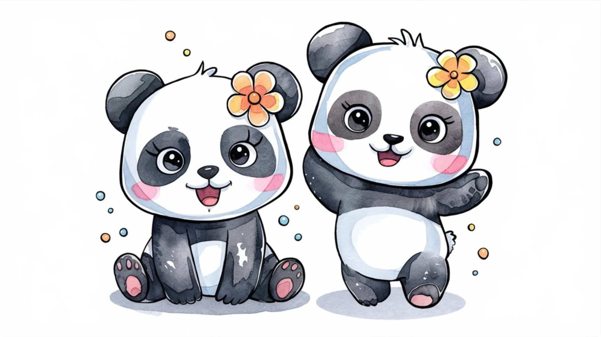 hand-drawn-panda-watercolor-illustrations-watercolor-panda-clip-art-floral-panda-artwork-panda-watercolor-elements-panda-clipart
