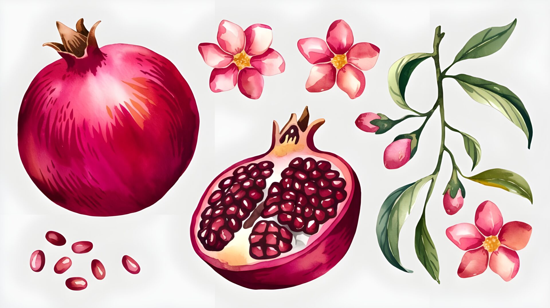 pomegranate-fruit-food-red-ripe-healthy-juicy-sweet-organic-red-pomegranate-diet-pomegranate-fruit-pomegranate-leaf-sweet-pomegranate-ripe-pomegranate-natural-nutrition-snack-vitamin